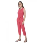Generic Women's Casual Crepe Sleeveless Jump Suit (Pink) - Image 4