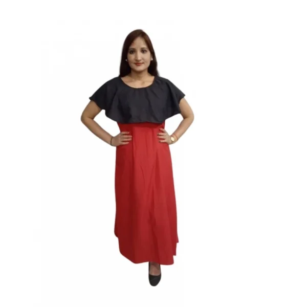 Black Crepe Cape Sleeve Dress