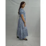 womens grey crepe dress - Angle 5