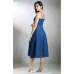 Generic Women's Casual Denim Sleeveless Dress (Blue) - Image 2