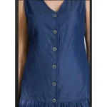 Generic Women's Casual Denim Sleeveless Dress (Blue) - Image 4