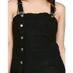 Generic Women's Casual Denim Sleeveless Dress (Black) - Image 4