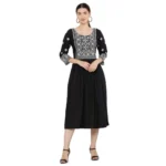 Black Rayon Casual Kurti for Women