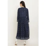 Generic Women's Casual Rayon Full sleeve Kurti (Blue) - Image 3