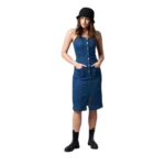 Blue Denim Sleeveless Dress for Women