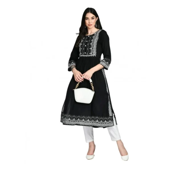 Black Rayon Kurti for Women