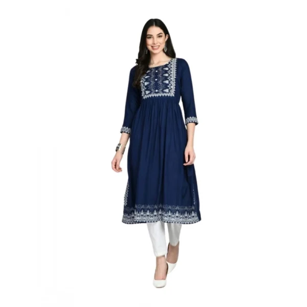 Blue Rayon Kurti for Women
