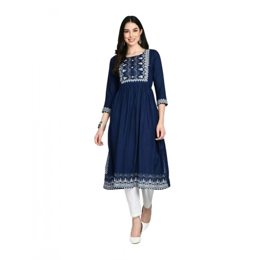 Blue Rayon Kurti for Women