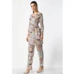 Generic Women's Casual Crepe 3-4th Sleeves Cord Set (White) - Image 3