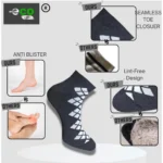 Generic 3_Pair Set Unisex Casual Cotton Printed Low Cut Socks (Multicolor) - Image 2