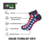 Generic 3_Pair Set Unisex Casual Cotton Printed Low Cut Socks (Multicolor) - Image 4