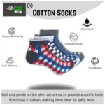 Generic 3_Pair Set Unisex Casual Cotton Printed Low Cut Socks (Multicolor) - Image 3