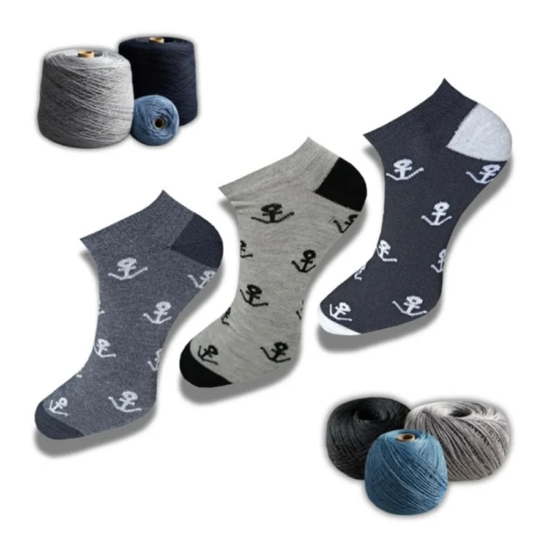 Black Light Grey Unisex Cotton Low Cut Socks 3 Pair Pack