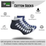 Generic 3_Pair Set Unisex Casual Cotton Printed Low Cut Socks (Multicolor) - Image 3