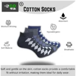 Generic 3_Pair Set Unisex Casual Cotton Printed Low Cut Socks (Multicolor) - Image 3