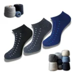 Multicolor Casual Unisex Cotton Low Cut Socks 3 Pair Set