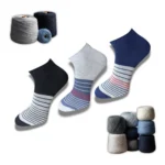 Multicolor Unisex Cotton Low Cut Socks 3 Pair Pack