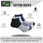 Generic 3_Pair Set Unisex Casual Cotton Printed Low Cut Socks (Multicolor) - Image 3