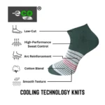 Unisex Cotton Low Cut Socks - Angle 4