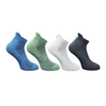 Multicolor 4-Pair Set of Unisex Cotton Printed Ankle Length Socks