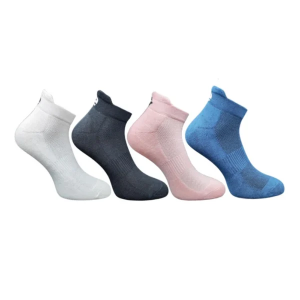 Multicolor 4-Pair Set of Unisex Cotton Printed Ankle Length Socks