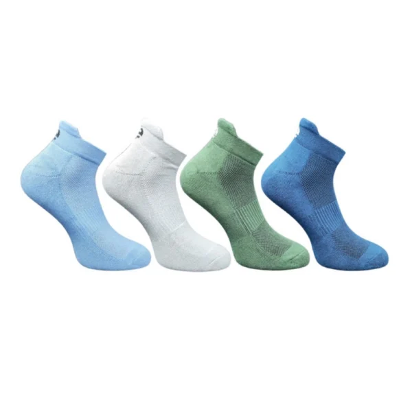Multicolor 4-Pair Set of Unisex Cotton Printed Ankle Length Socks