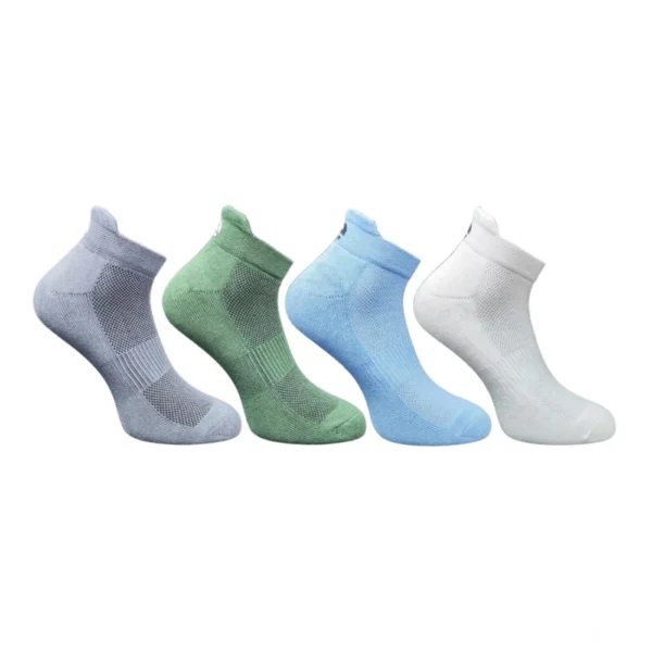 Multicolor 4-Pair Set of Unisex Cotton Printed Ankle Length Socks