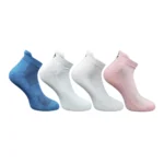 Multicolor 4-Pair Set of Unisex Cotton Printed Ankle Length Socks