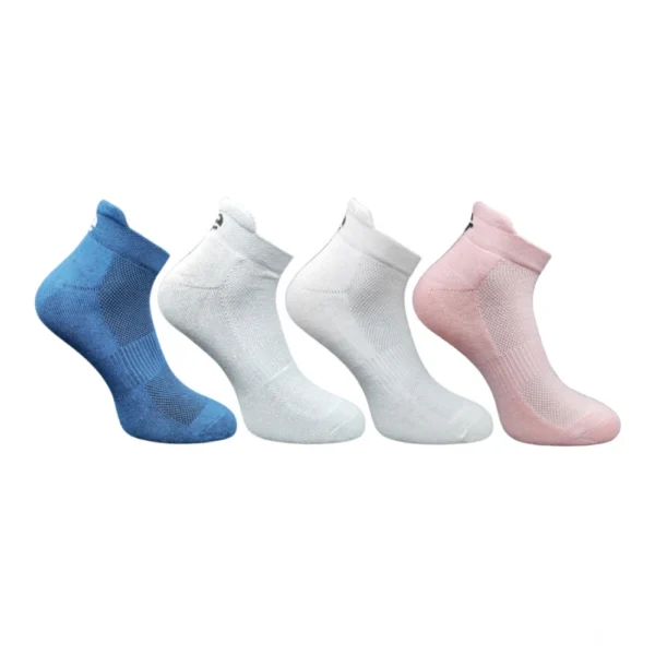 Multicolor 4-Pair Set of Unisex Cotton Printed Ankle Length Socks