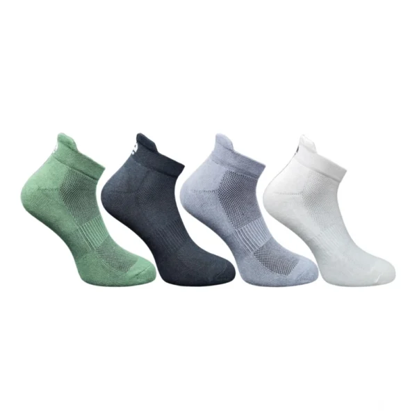 Multicolor 4-Pair Set of Unisex Cotton Printed Ankle Length Socks