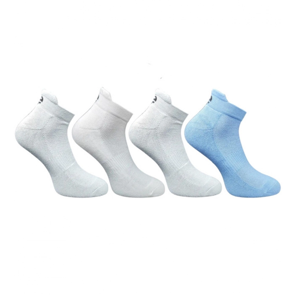 Multicolor 4-Pair Set of Unisex Cotton Printed Ankle Length Socks
