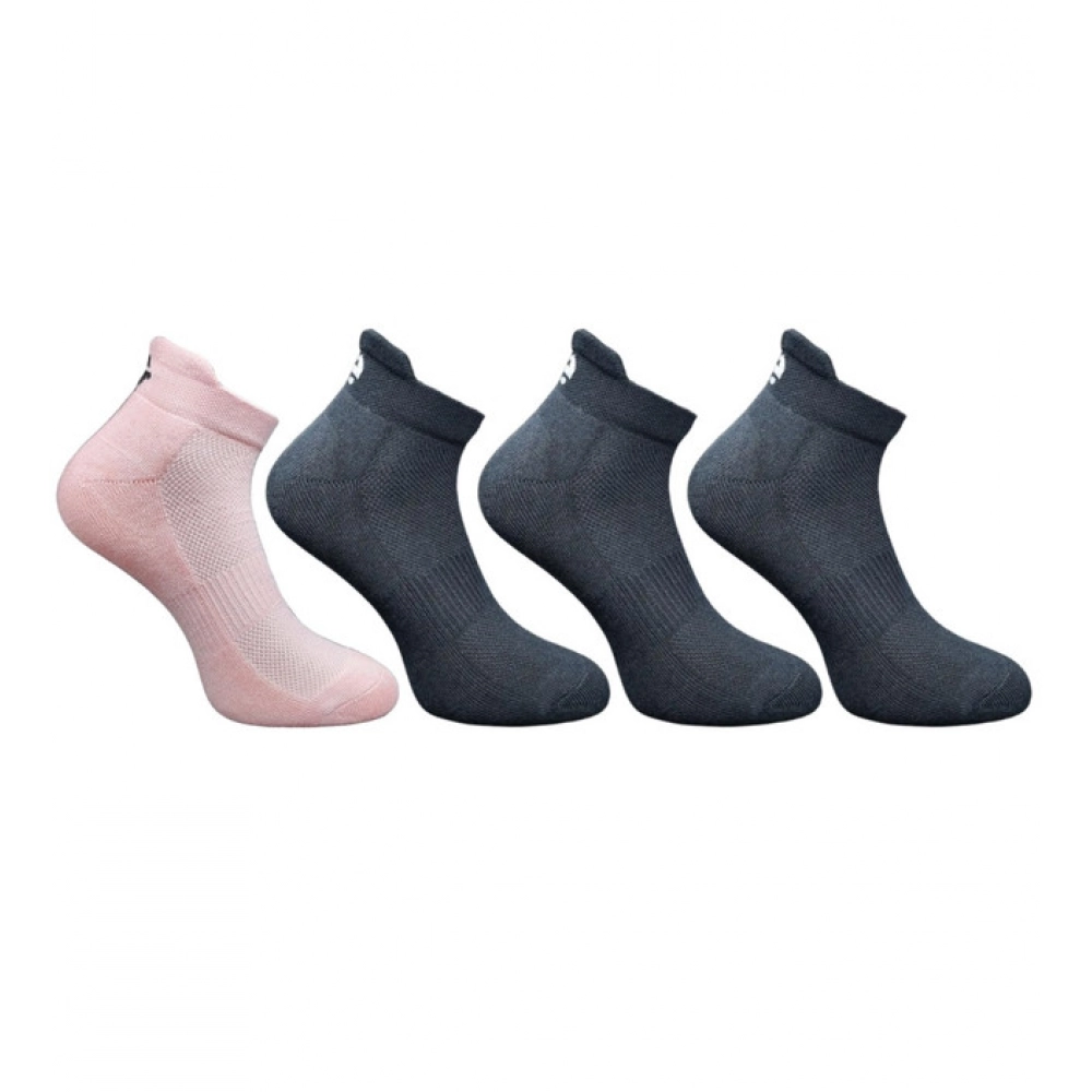 Multicolor Unisex Cotton Printed Ankle Length Socks 4 Pair Set