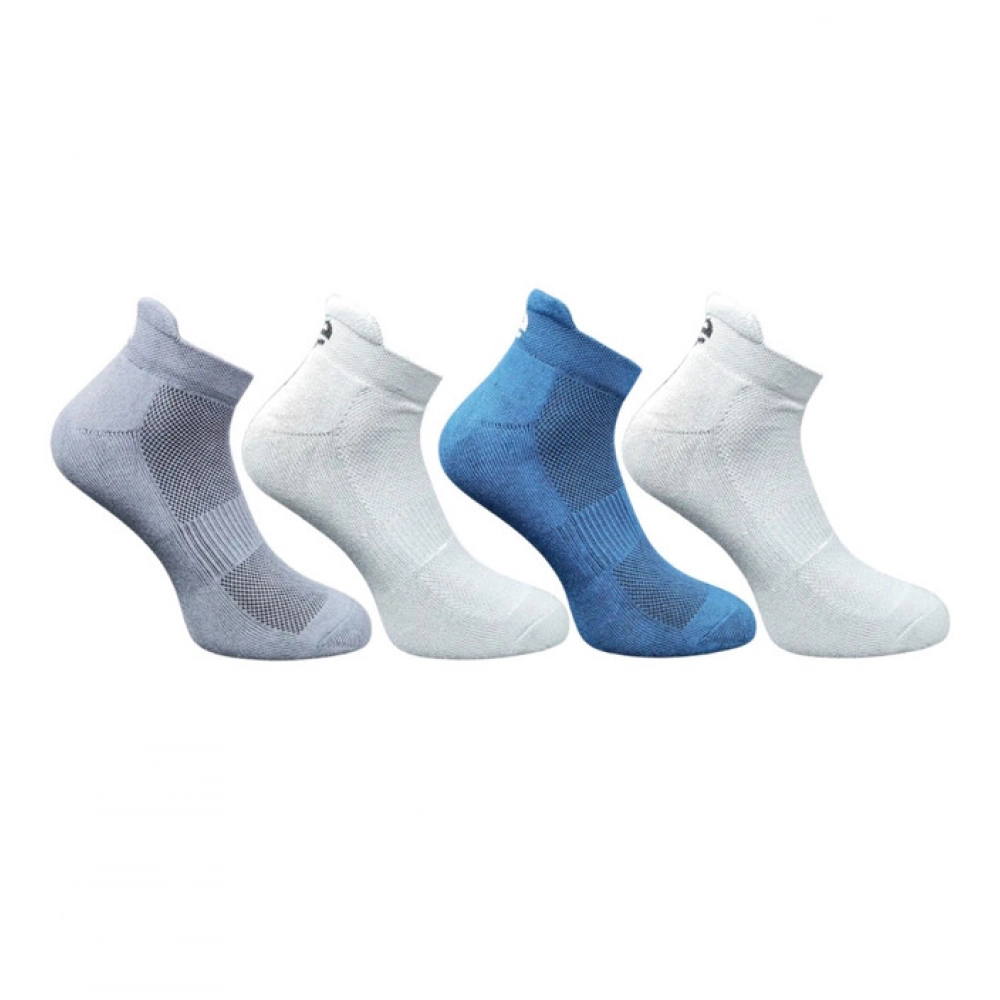 Multicolor Unisex Cotton Printed Ankle Length Socks 4 Pair Set