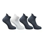 Set of four multicolor unisex cotton printed ankle length socks