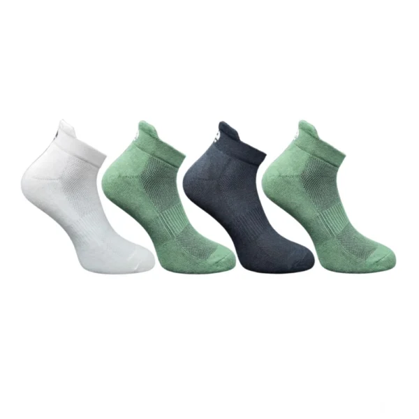 Set of four multicolor unisex cotton printed ankle length socks