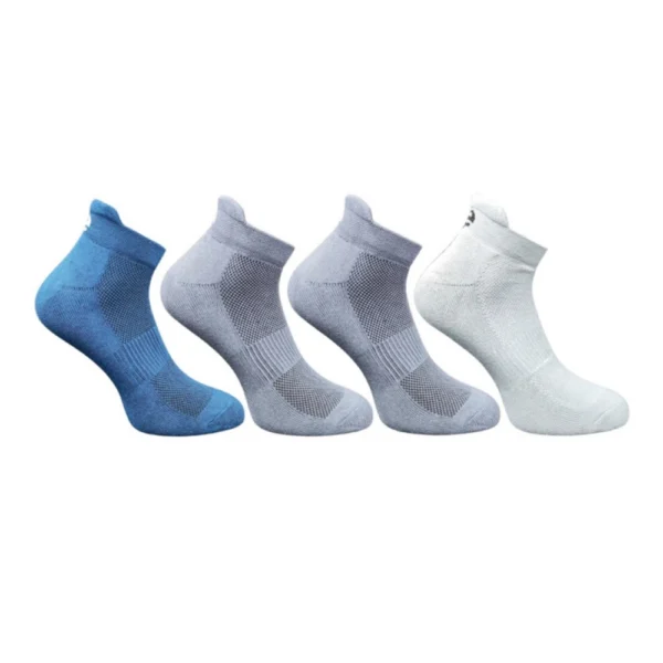 Set of four multicolor unisex cotton printed ankle length socks