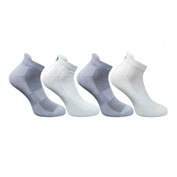 Set of four multicolor unisex cotton printed ankle length socks