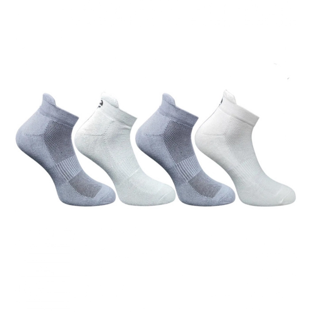 Set of four multicolor unisex cotton printed ankle length socks