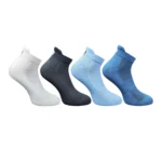 Set of four multicolor unisex cotton printed ankle length socks
