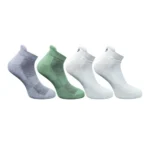 Set of four multicolor unisex cotton printed ankle length socks