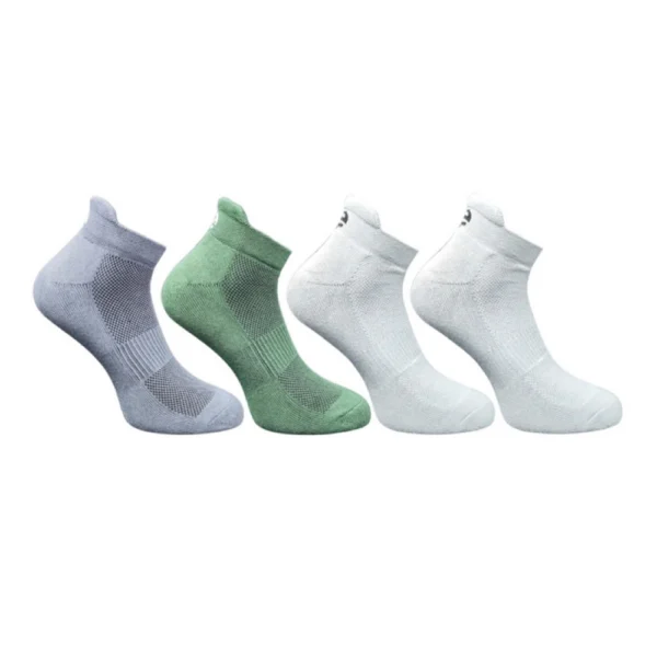 Set of four multicolor unisex cotton printed ankle length socks