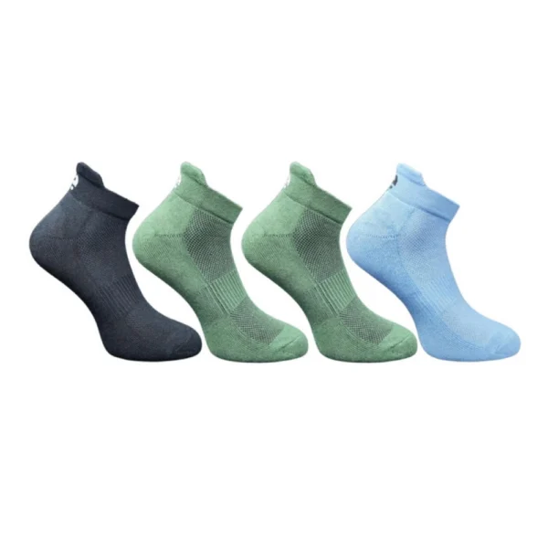 Set of four multicolor unisex cotton printed ankle length socks