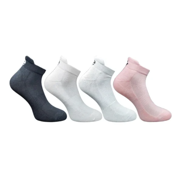 Set of four multicolor unisex cotton printed ankle length socks