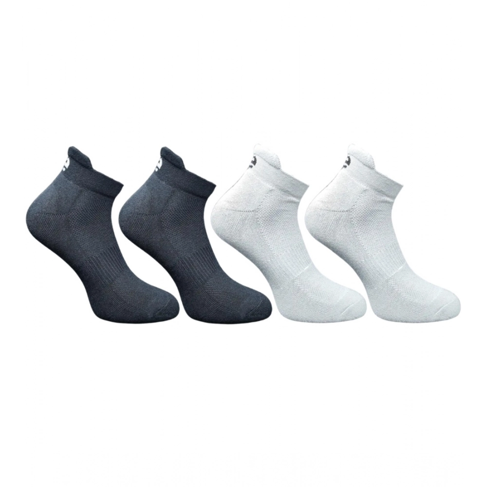Set of 4 Multicolor Unisex Cotton Ankle Length Socks