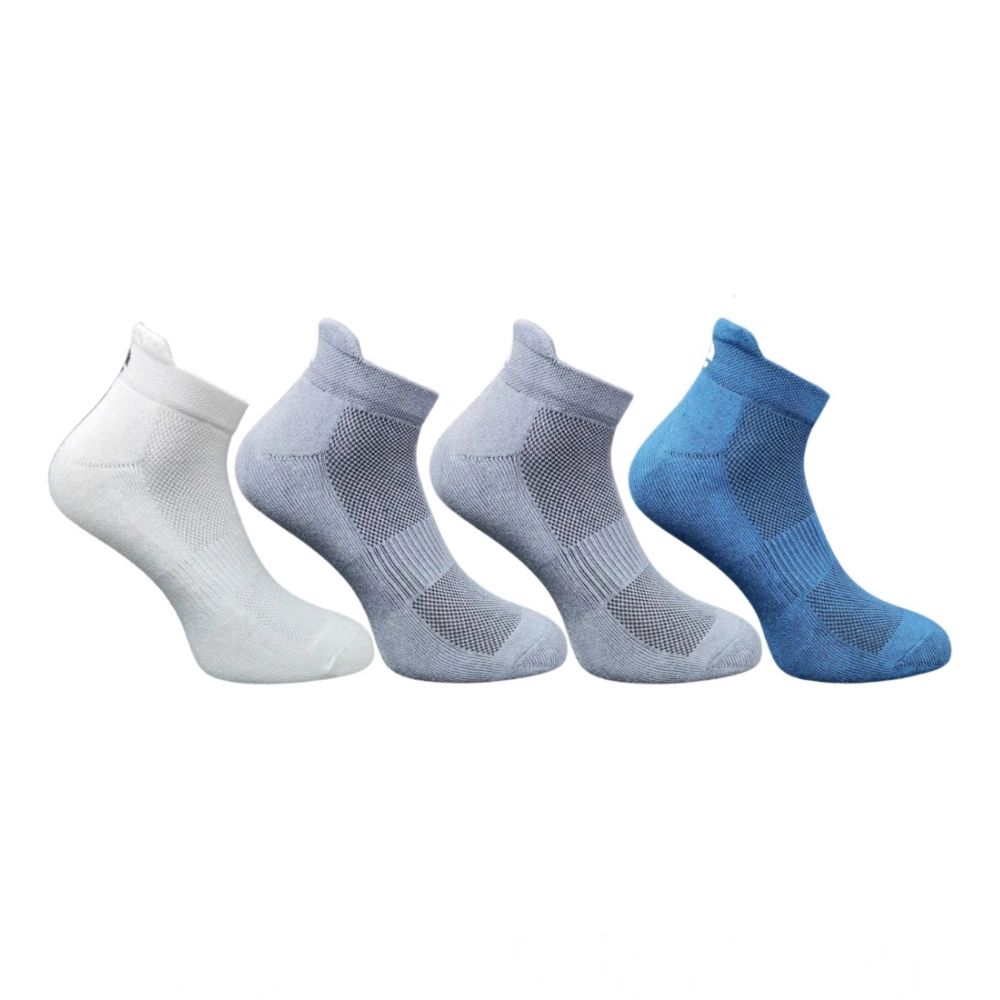 Set of 4 Multicolor Unisex Cotton Ankle Length Socks