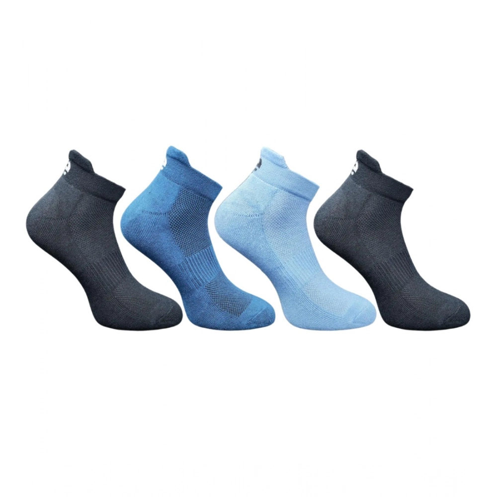 Set of 4 Multicolor Unisex Cotton Ankle Length Socks