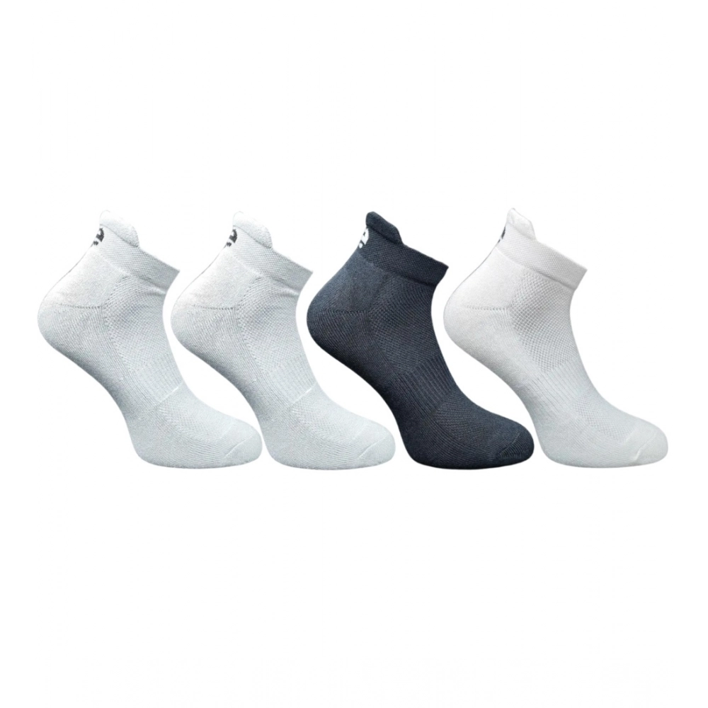 Set of 4 Multicolor Unisex Cotton Ankle Length Socks