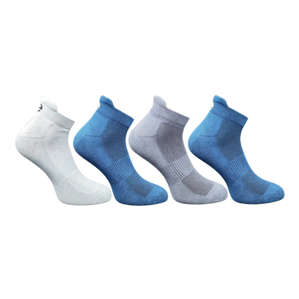 Set of 4 Multicolor Unisex Cotton Ankle Length Socks