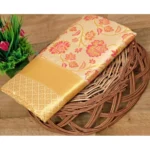 Luxurious Gold Soft Lichi Silk Printed Saree for Women