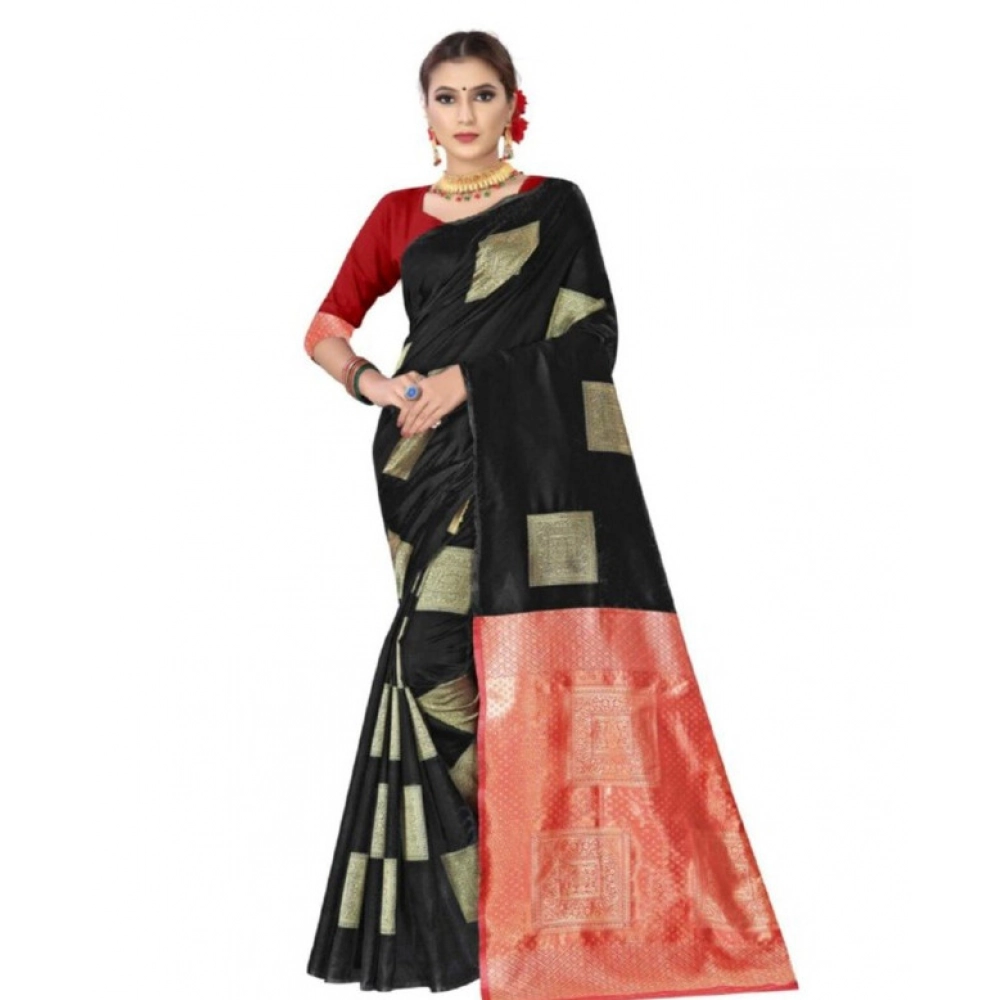 PID-63558-Women-s-Soft-Lichi-Silk-Printed-Saree-With-Unstitched-Blouse-5-5-Mtr-Black-1-1000x1000-1.webp Women's Lichi Silk Printed Saree